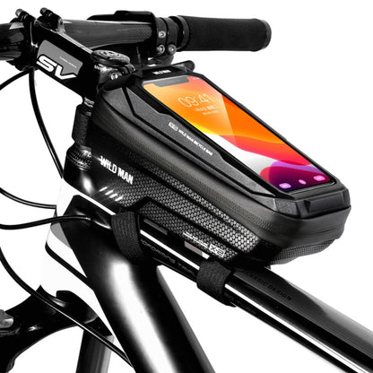 WILD MAN X2 1L Hard Shell EVA Bicycle Front Beam Bag, X2 1L (Red), X2 1L (Black)