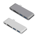 USB-C To HDMI Splitter Docking Station Card Reader, Specification：, 5 in 1 Gray, 5 in 1 Silver, 6 in 1 Gray, 6 in 1 Silver