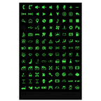 Car Button Luminous Sticker General PET Waterproof Wear-Resistant Car Sticker, 3 PCS Number 2