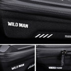 WILD MAN XS2 1L EVA Hard Shell Cycling Rainproof Bicycle Bag, XS2 (Black), XS2 (Black Red)