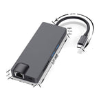 8 In 1 Type-C To HDMI+VAG Gigabit RJ45+USB3.0 Docking Station