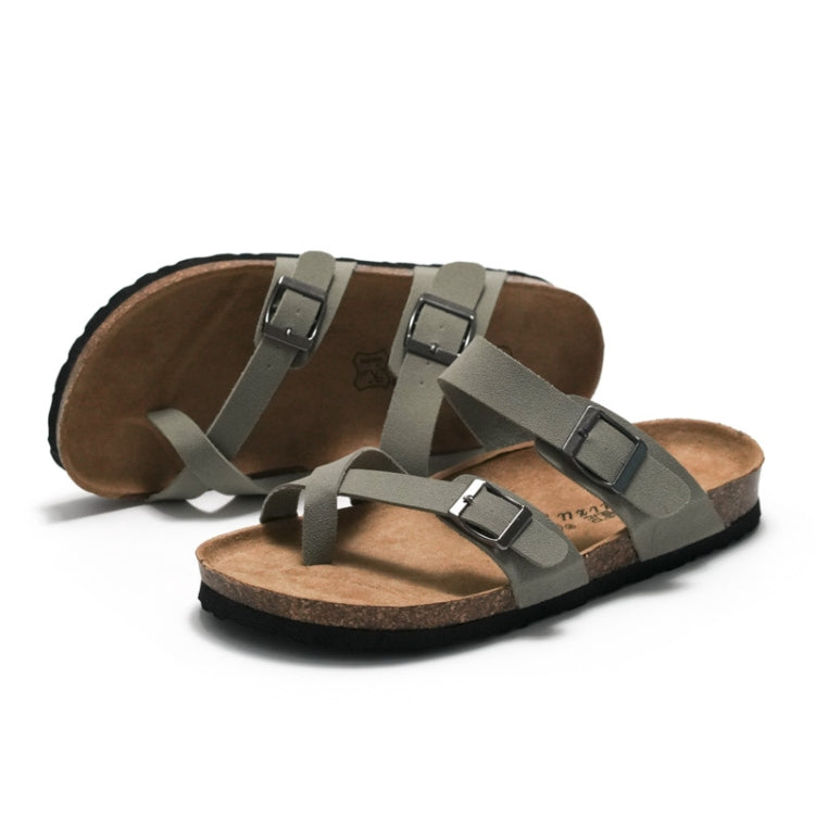 Ruizu Couple Cork Slippers Beach Shoes Flip Flops, 35, 36, 37, 38, 39, 40, 41, 42, 43