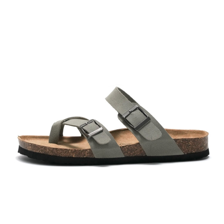 Ruizu Couple Cork Slippers Beach Shoes Flip Flops, 44, 45