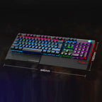 LANGTU K1000 104 Keys Game Luminous USB Handheld Wired Keyboard, Cable Length: 1.5m