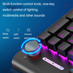 LANGTU K1000 104 Keys Game Luminous USB Handheld Wired Keyboard, Cable Length: 1.5m