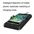 C6 15W 2 In 1 USB Multi-Function Car Wireless Charger Anti-Slip Launching Pad, C6