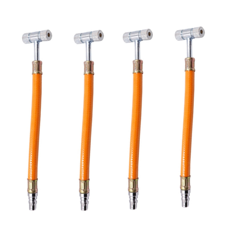 4 PCS Tire Double-head Air Nozzle Car Motorcycle Bicycle Air Nozzle, T-shaped Hose