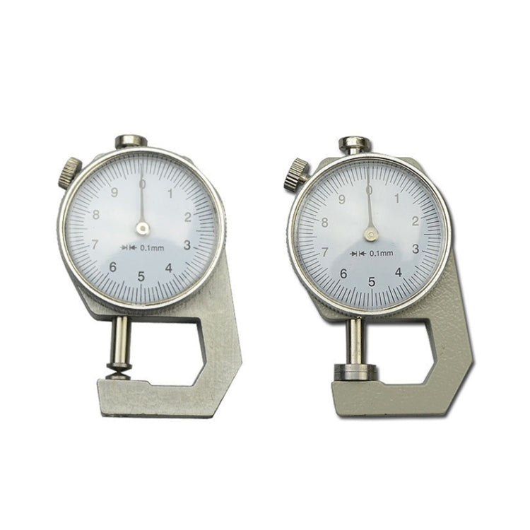 0-10mm Dial Thickness Gauge Leather Paper Thickness Meter Tester, Flat Head, Pointed Head