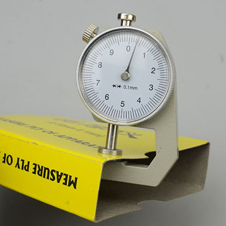 0-10mm Dial Thickness Gauge Leather Paper Thickness Meter Tester, Flat Head, Pointed Head