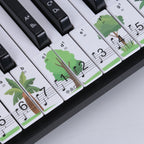 M52 88/76/61/54/49 Keys Piano Keyboard Stickers, Tree, Giraffe