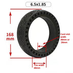 6.5x1.85 Solid Tire Honeycomb Tire Electric Scooter Tire,Specification: With Plastic Wheel, 36mm Card Slot, 28mm Card Slot, With Plastic Wheel