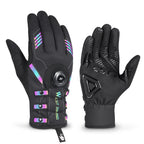 WEST BIKING Cycling Breathable Long Finger Self-locking Gloves with Buckle, M, L, XL, 2XL