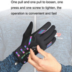 WEST BIKING Cycling Breathable Long Finger Self-locking Gloves with Buckle, M, L, XL, 2XL