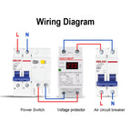 SINOTIMER 220V 40A LED Digital Display Delay Automatic Reset Under-voltage Protector, SVP-60L