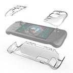 PGTECH Split Crystal Hard Shell Case for Steam Deck Game Console, Crystal Hard Shell Case