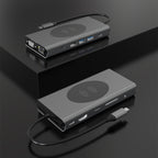 BX13V 13 In 1 Type-C Docking Station Wireless Charging Hub, BX13V