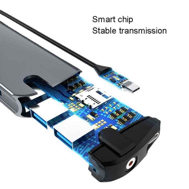 Type-C Extension Dock 8 In 1 Laptop Converter USB HUB Hub, USB HUB