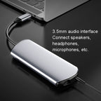 Type-C Extension Dock 8 In 1 Laptop Converter USB HUB Hub, USB HUB