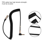 5PCS 3.5MM Male To Female Elbow Spring Retractable Audio Line, Cable Length: 1.5m