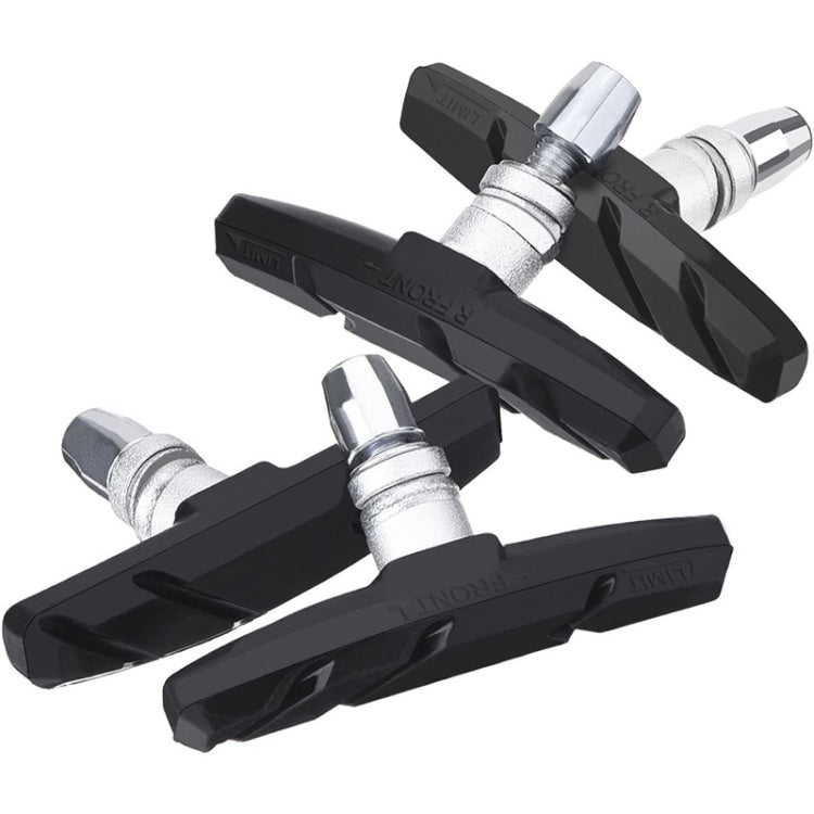 2 Pairs Silent V-brake Bicycle Brake Shoes, Black, Blue