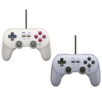 8Bitdo Pro 2 Wired Gamepad For Switch, White, Gray