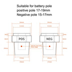 3 Pairs Car Battery Pile Header Circular Column Battery Maintenance Modification Accessories, 3 Pairs