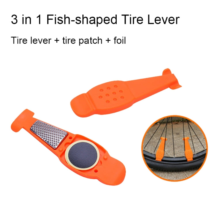 Multifunctional Bicycle Tire Changing Tool, Black, Red, Blue, Green, Orange, Black+5 Tire Patches, Green+5 Tire Patches, Orange+5 Tire Patches, Blue+5 Tire Patches, Red+5 Tire Patches