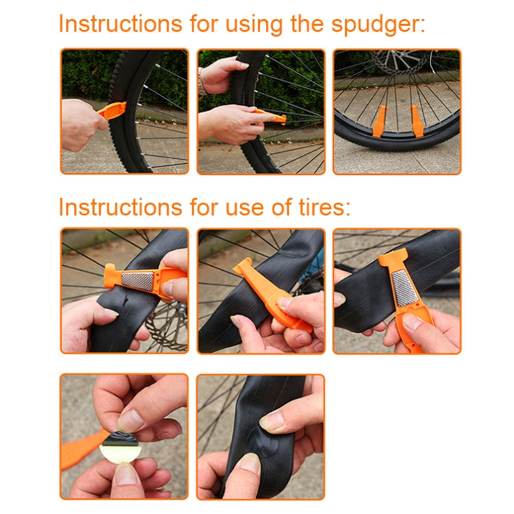 Multifunctional Bicycle Tire Changing Tool, Black, Red, Blue, Green, Orange, Black+5 Tire Patches, Green+5 Tire Patches, Orange+5 Tire Patches, Blue+5 Tire Patches, Red+5 Tire Patches