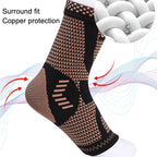 2pcs Copper Fiber Sports Ankle Pads Nylon Knitted Breathable Protective Gear, Black Orange S, Black Orange M, Black Orange L, Black Orange XL