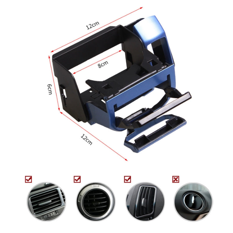 2 PCS SD-1012 Car Multifunctional Drink Holder Garbage Box, Silver, Blue, Black