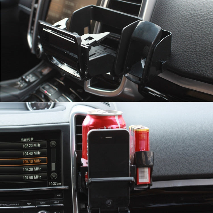 2 PCS SD-1012 Car Multifunctional Drink Holder Garbage Box, Silver, Blue, Black