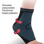 1pair Nylon Knitted Ankle Pads Compression Support Anti-Sprain Cycling Protective Gear, Blue S, Blue M, Blue L, Black S, Black M, Black L, White S, White M, White L