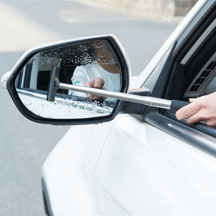 Portable Retractable Car Defogger Rearview Mirror Wiper, Black, Pink