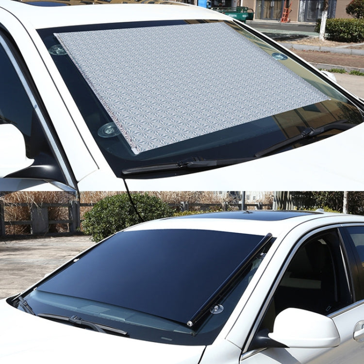 Suction Cup Car Shade Curtain Window Telescopic Roller Blind, Size: 50x125cm Silver Laser, 40x60cm Black Mesh, 50x125cm Silver Laser, 40x125cm Black Mesh, 45x125cm Silver Lyser, 40x60cm Silver Lyser, 40x125cm Silver Lyser, 45x125cm Black Mesh          ...