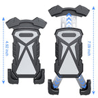 L101+M011 Outdoor Cycling Mechanical Locking Phone Holder, Gray, Black, Blue, Yellow, Red, Green, DIY Color