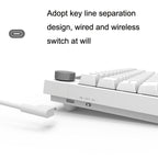 Ajazz K620T 62 Keys Bluetooth Wireless Dual Mode Mechanical Keyboard, Style:, Blue Shaft (Black), Pink Shaft (Black), Blue Shaft (White), Pink Shaft (White)