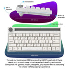 Ajazz K620T 62 Keys Bluetooth Wireless Dual Mode Mechanical Keyboard, Style:, Blue Shaft (Black), Pink Shaft (Black), Blue Shaft (White), Pink Shaft (White)