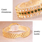 BS Bee Sister FA1580 Sparkling Full Diamond Watch Temperament Women Chain Watch, Golden Green, Golden Blue, Silver Blue, Rose Coffee