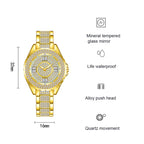 BS Bee Sister FA0917L  Niche Full Diamond Ladies Watch, Gold, Silver, Rose Gold