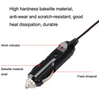 12-24V Car Cigarette Lighter Plug Extension Line, Cable Length 3.7m, 12-24V Length 370cm