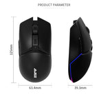 Ajazz I309Pro 1600 DPI 8 Keys Dual Mode Gaming Wireless Bluetooth Mouse