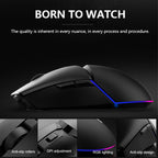 Ajazz I309Pro 1600 DPI 8 Keys Dual Mode Gaming Wireless Bluetooth Mouse