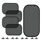 Non-Porous Suction Cup Car Mesh Sunshade, 5pcs/set