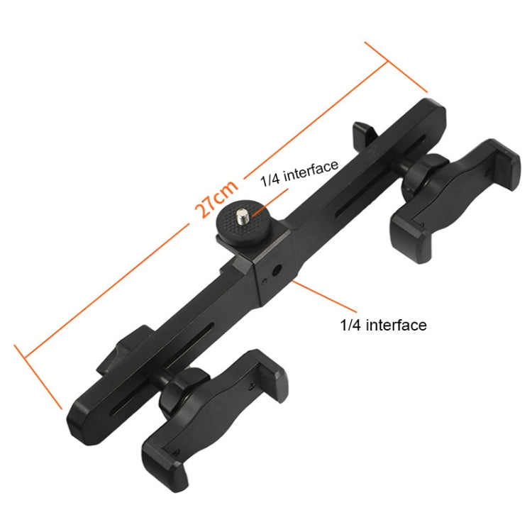 Universal Removable Rotating Live Dual-Camera Bracket, Spec:, Dual Phone Clip