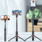 AB403 Live Broadcast Landing Integrated Telescopic Mobile Phone Triangle Bracket, Black, White, Black Red