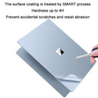 JRC 4 in 1 Top Cover Film + Full Support Film + Bottom Cover Film + Touch Film for Surface Laptop Go 12.4, Bright Platinum, Rose Gold, Sandstone Gold, Dark Space Grey, Ice Crystal Blue