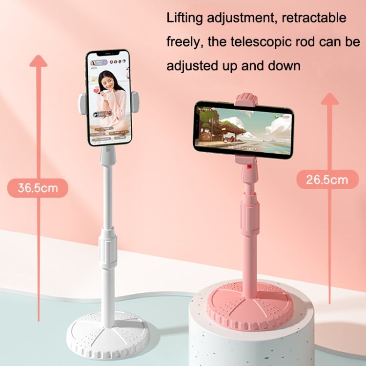 2 PCS Multifunctional Live Telescopic Mobile Phone Desktop Bracket, Classic Black, Ivory White, Dark Night Green, Active Orange, Noble Purple, Mint Green, Cherry Blossom Pink