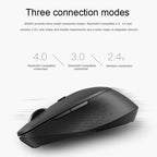 Rapoo M300G 1600DPI 3 Keys Laptop Office Silent Wireless Bluetooth Mouse, Deep Gray, Blue, Light Gray