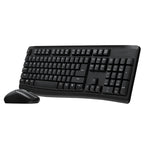 Rapoo X1800PRO 104 Keys Waterproof Multimedia Wireless Keyboard Mouse Set, Black, White