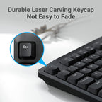 Rapoo X1800PRO 104 Keys Waterproof Multimedia Wireless Keyboard Mouse Set, Black, White